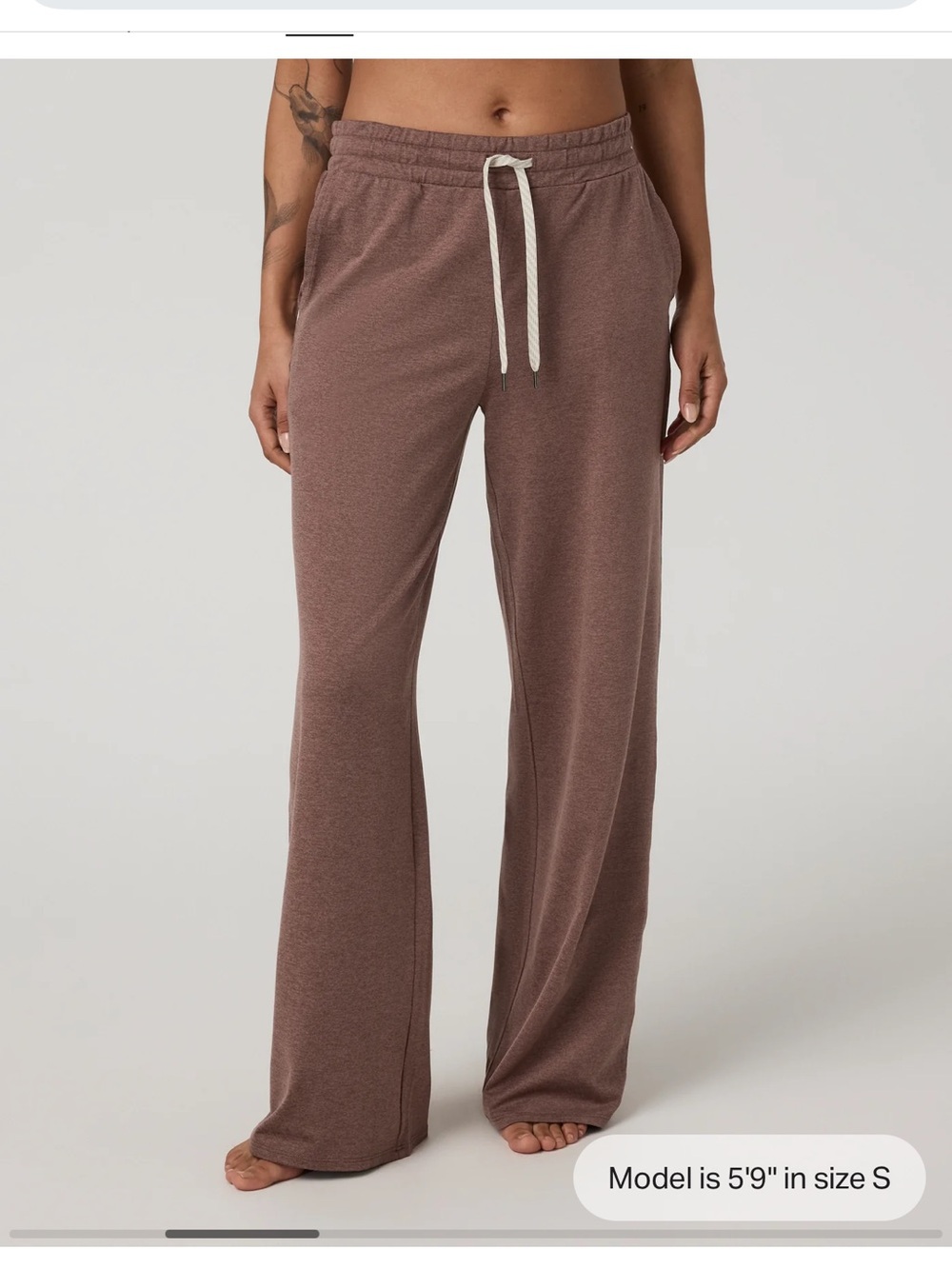 Halo Essential Wideleg Pant large Sable Heather NWOT